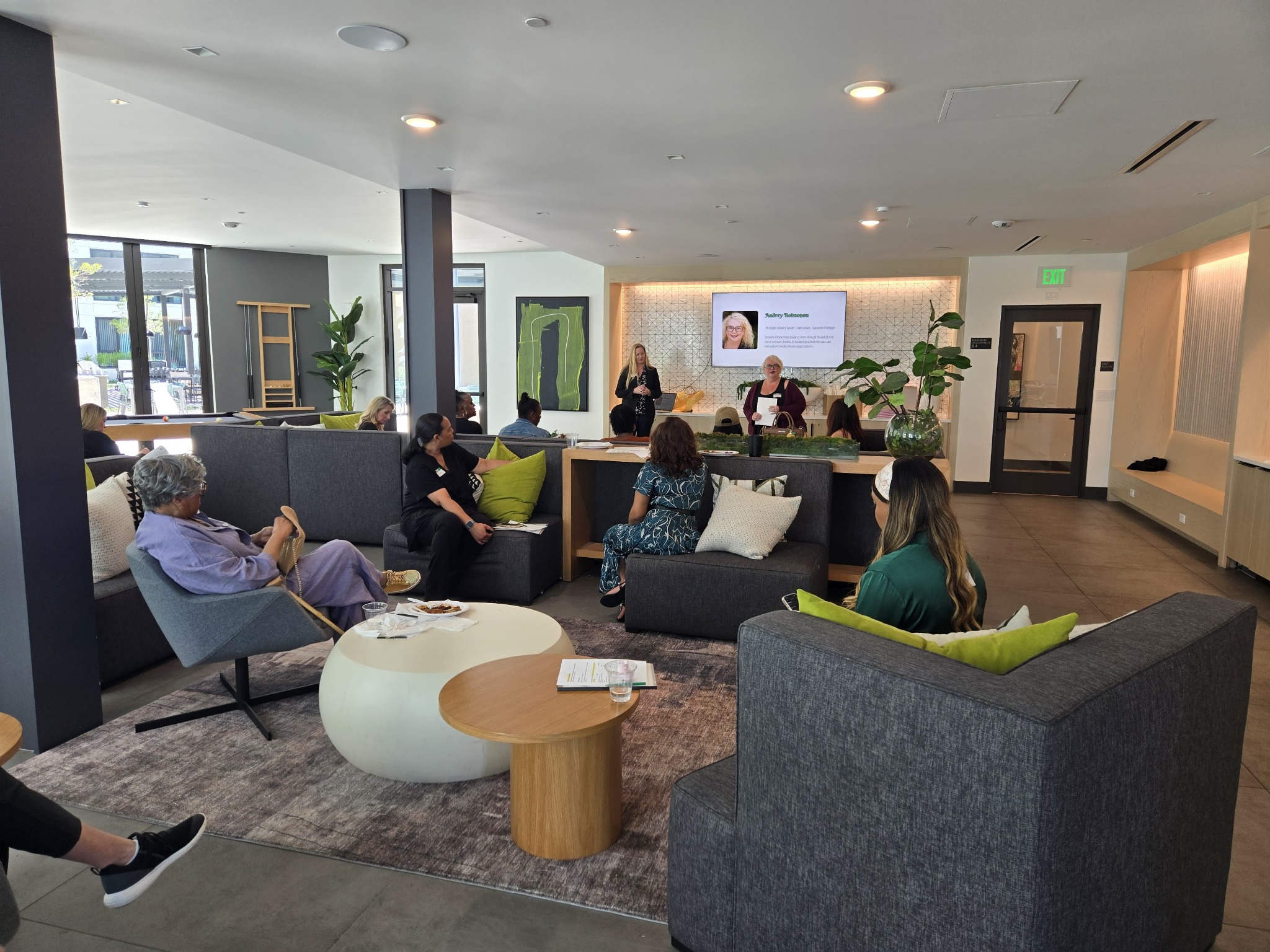 Audrey Bossineau presenting at the Feast & Finance Opening the Door to Real Estate Investing experience