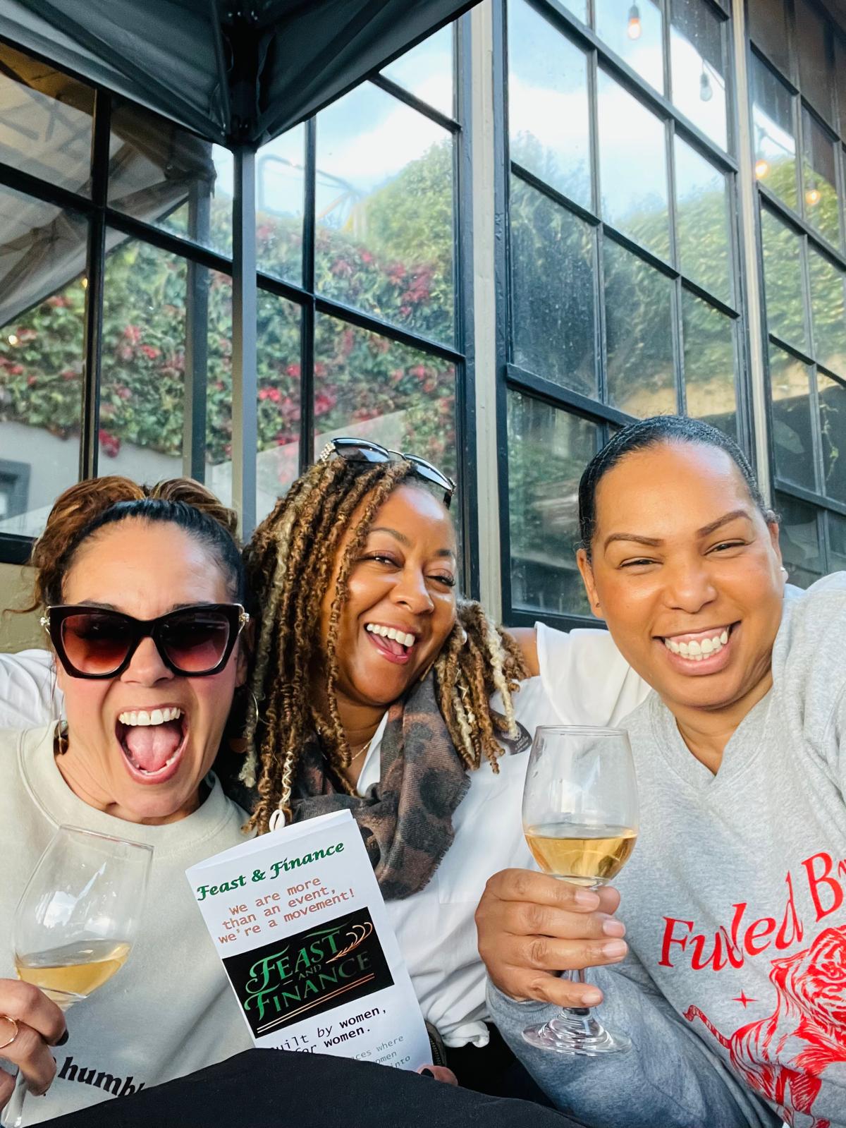 Jenn, Tulani and Keyla representing Feast & Finance at The R&B Wine Down